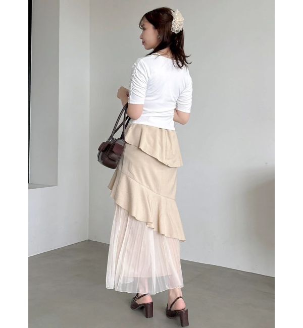 dazzlin「【追加生産分/新色追加】アシメプリーツマーメイドスカート」|スカート|