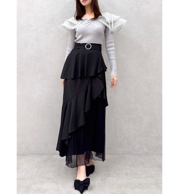 dazzlin「【追加生産分/新色追加】アシメプリーツマーメイドスカート」|スカート|