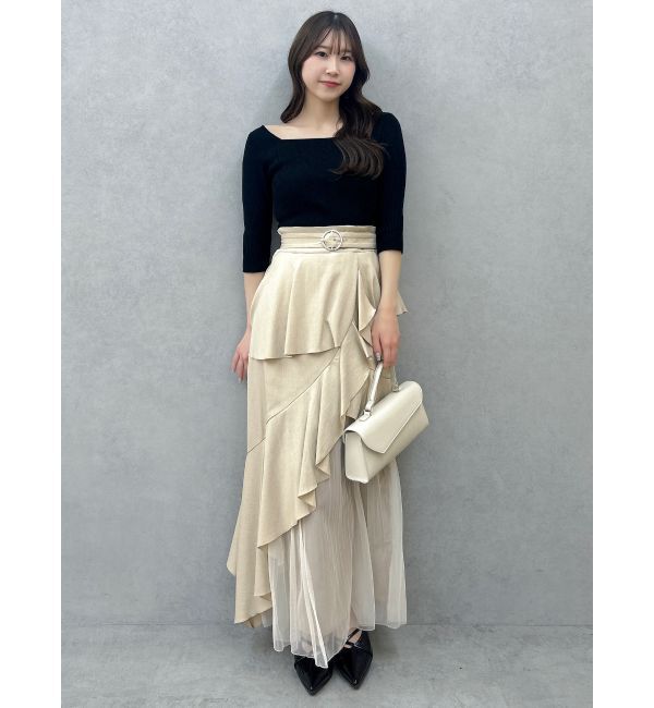 dazzlin「【追加生産分/新色追加】アシメプリーツマーメイドスカート」|スカート|