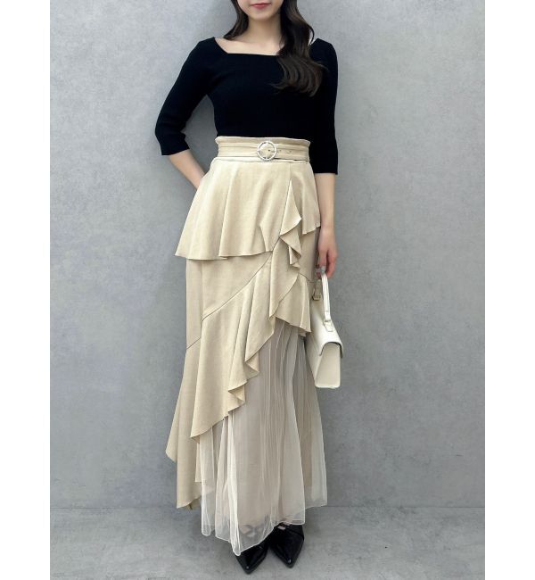 dazzlin「【追加生産分/新色追加】アシメプリーツマーメイドスカート」|スカート|