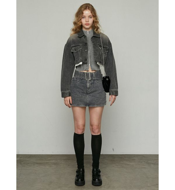 EMODA「カットオフクロップドデニムジャケット」|デニムジャケット|