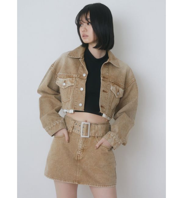 EMODA「カットオフクロップドデニムジャケット」|デニムジャケット|