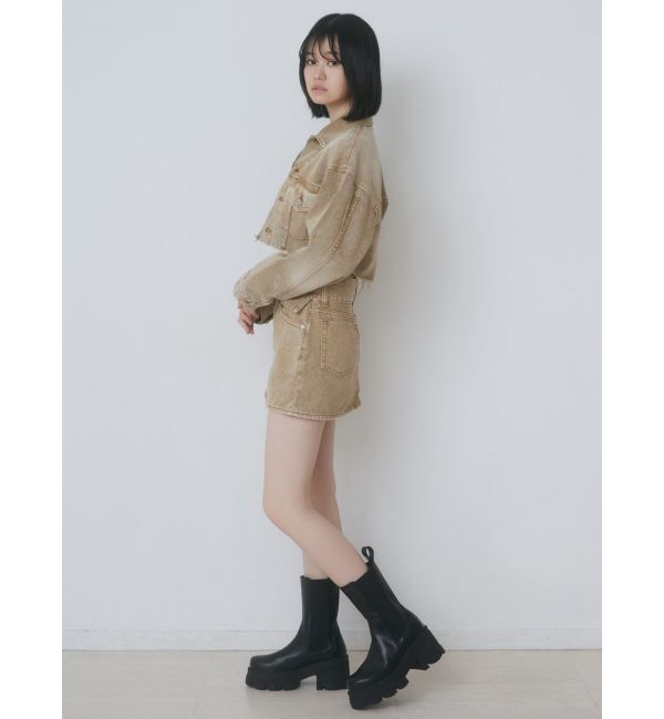 EMODA「カットオフクロップドデニムジャケット」|デニムジャケット|