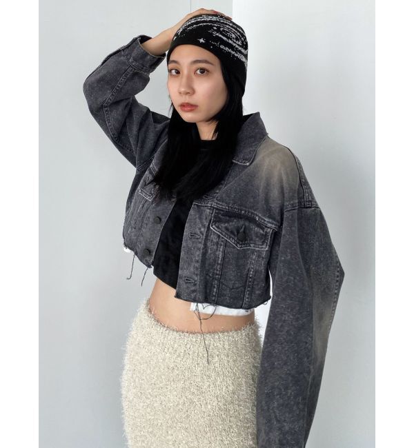 EMODA「カットオフクロップドデニムジャケット」|デニムジャケット|