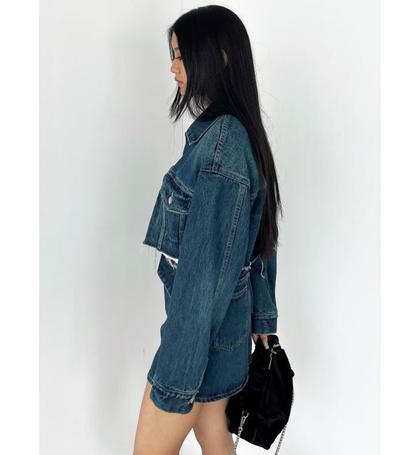 EMODA「カットオフクロップドデニムジャケット」|デニムジャケット|