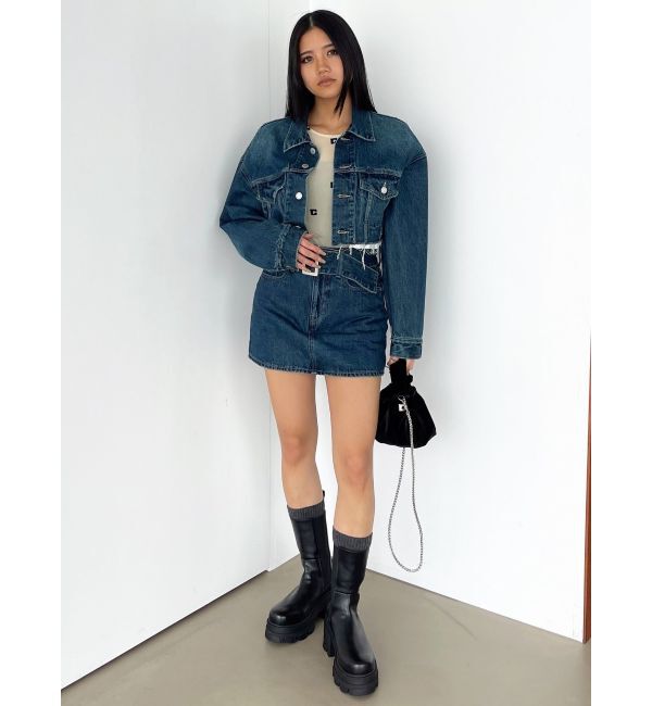 EMODA「カットオフクロップドデニムジャケット」|デニムジャケット|