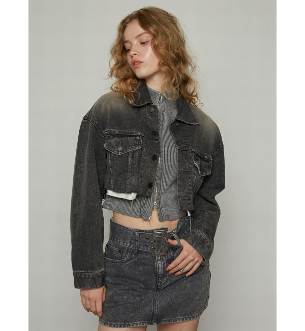 EMODA「カットオフクロップドデニムジャケット」|デニムジャケット|