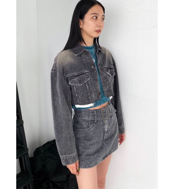 EMODA「カットオフクロップドデニムジャケット」|デニムジャケット|