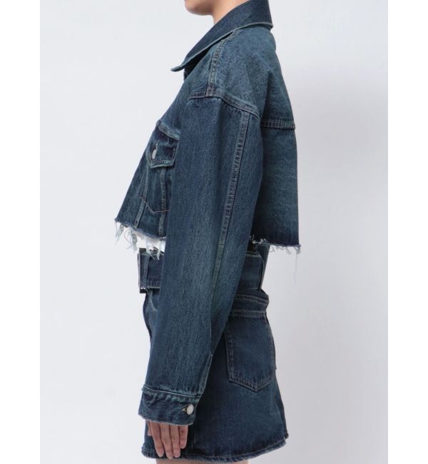 EMODA「カットオフクロップドデニムジャケット」|デニムジャケット|