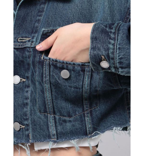 EMODA「カットオフクロップドデニムジャケット」|デニムジャケット|