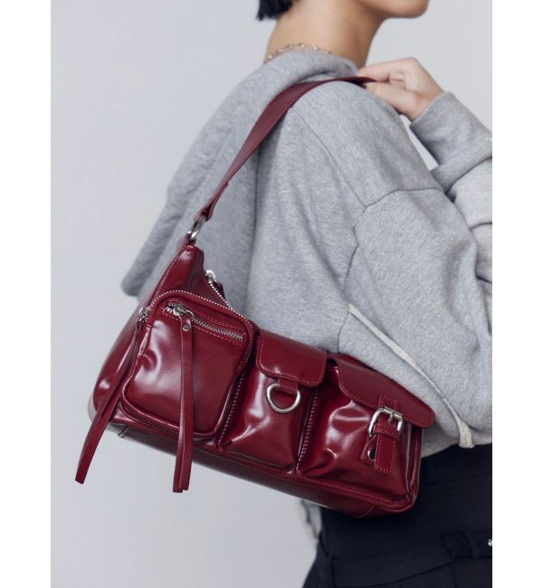 EMODA「アウトポケットショルダーバッグ」|ハンドバッグ|レッド