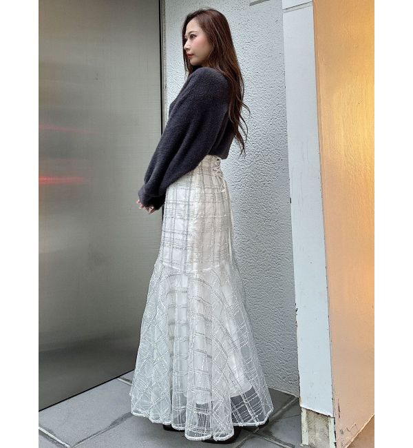 MERCURYDUO「ボトルネックミニシャギーロングスリーブニット」|ニット・セーター|