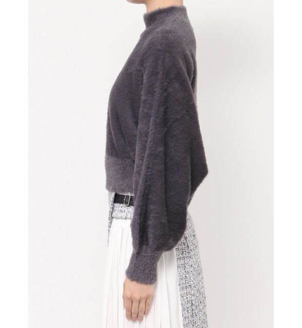 MERCURYDUO「ボトルネックミニシャギーロングスリーブニット」|ニット・セーター|