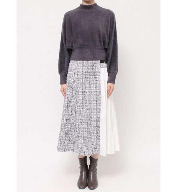 MERCURYDUO「ボトルネックミニシャギーロングスリーブニット」|ニット・セーター|