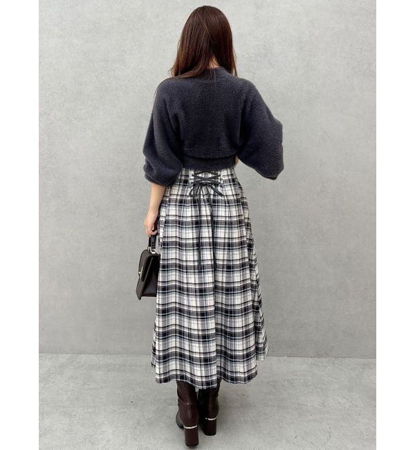 MERCURYDUO「ボトルネックミニシャギーロングスリーブニット」|ニット・セーター|