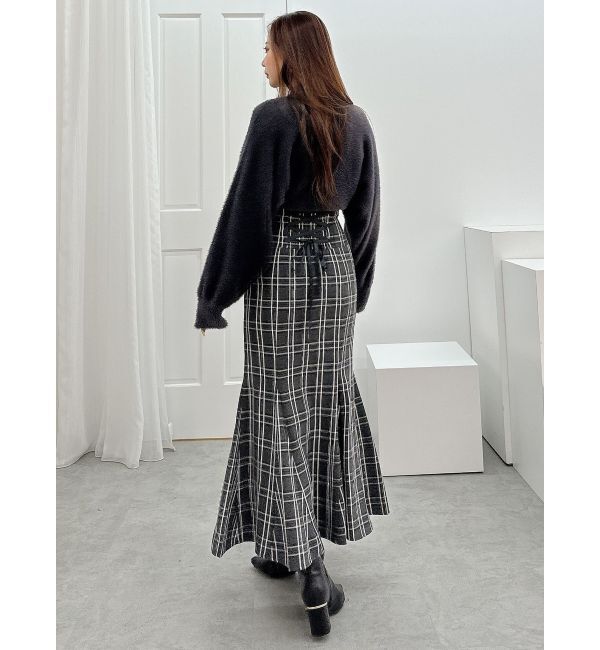 MERCURYDUO「ボトルネックミニシャギーロングスリーブニット」|ニット・セーター|