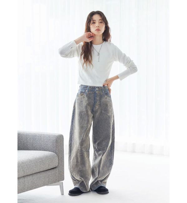 Ungrid「クロップドハニカムロングスリーブTee」|Tシャツ・カットソー|