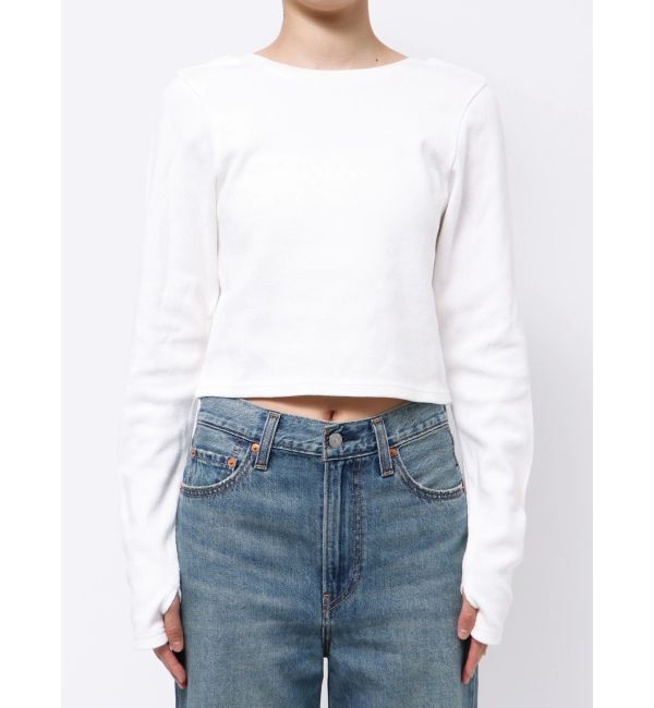 Ungrid「クロップドハニカムロングスリーブTee」|Tシャツ・カットソー|