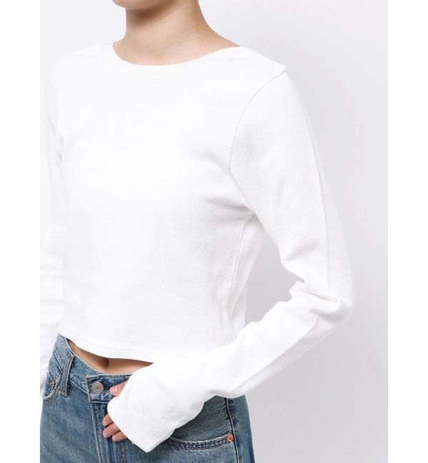 Ungrid「クロップドハニカムロングスリーブTee」|Tシャツ・カットソー|