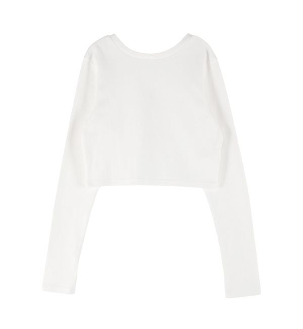 Ungrid「クロップドハニカムロングスリーブTee」|Tシャツ・カットソー|