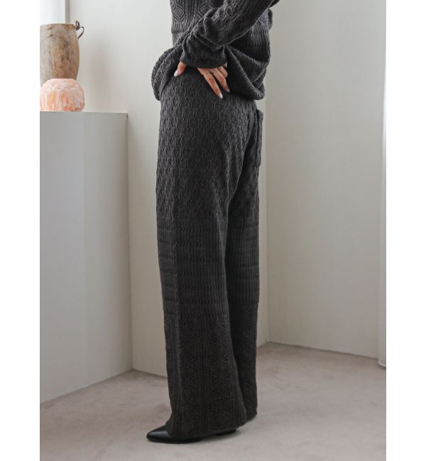 Ungrid「透かし編みニットパンツ」|その他|