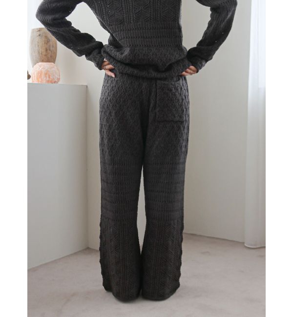 Ungrid「透かし編みニットパンツ」|その他|