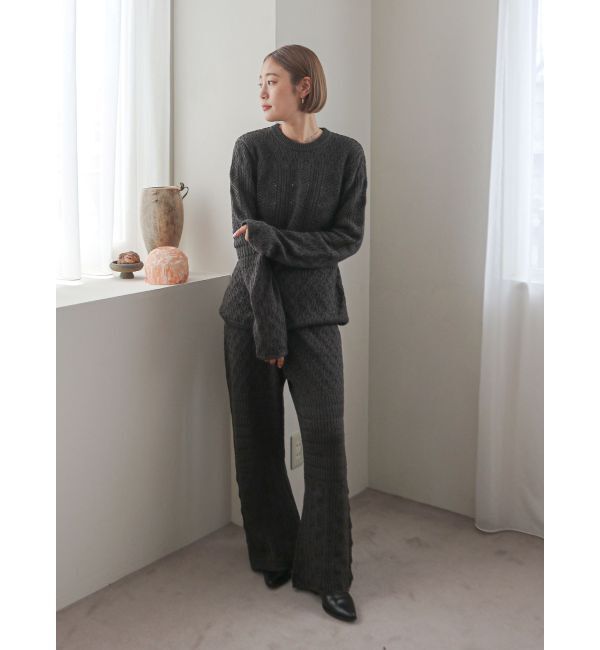 Ungrid「透かし編みニットパンツ」|その他|