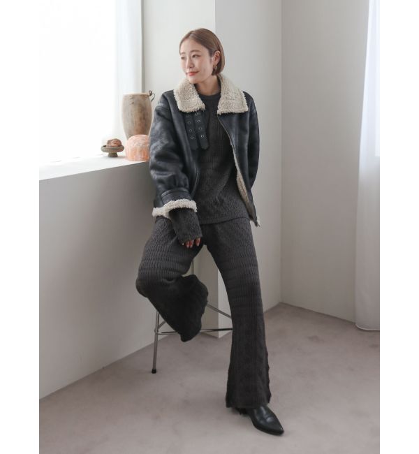 Ungrid「透かし編みニットパンツ」|その他|