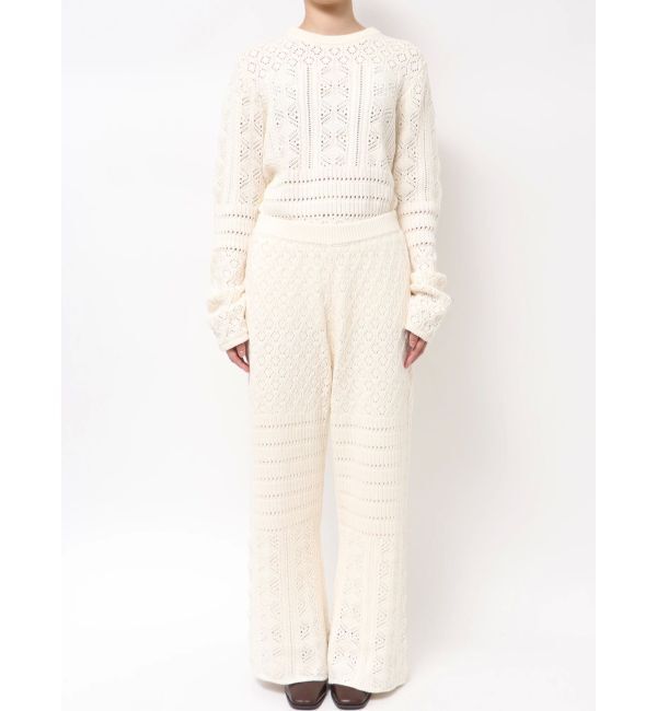 Ungrid「透かし編みニットパンツ」|その他|