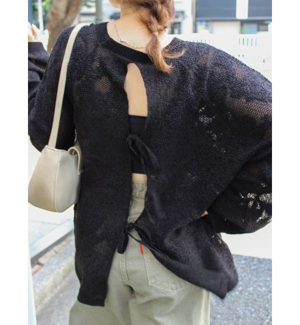 Ungrid「バックデザインシアーニット」|ニット・セーター|