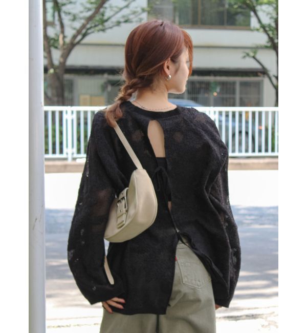 Ungrid「バックデザインシアーニット」|ニット・セーター|