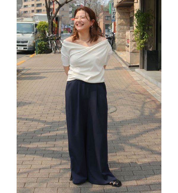 Ungrid「タックデザインオフショルTee」|Tシャツ・カットソー|