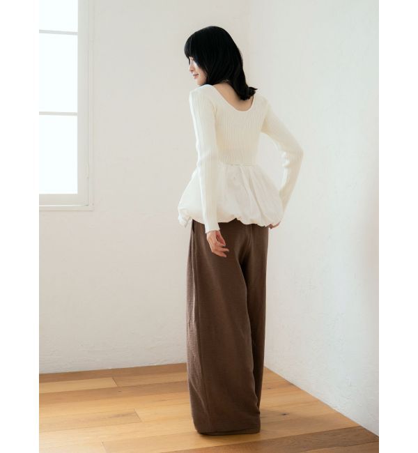 Ungrid「バルーンデザインバックオープンニット」|ニット・セーター|