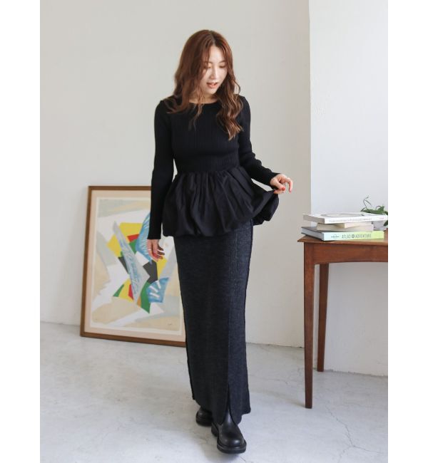 Ungrid「バルーンデザインバックオープンニット」|ニット・セーター|