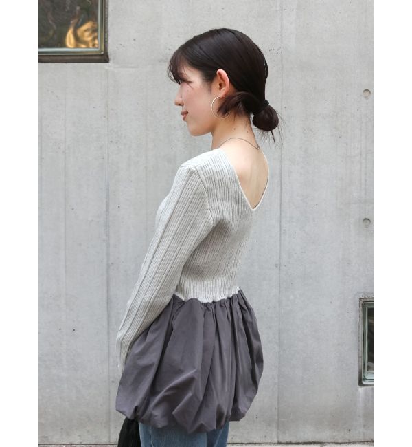 Ungrid「バルーンデザインバックオープンニット」|ニット・セーター|