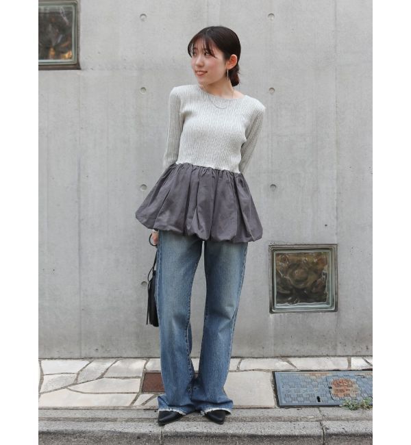 Ungrid「バルーンデザインバックオープンニット」|ニット・セーター|