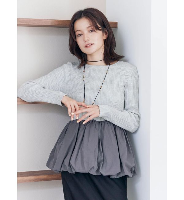 Ungrid「バルーンデザインバックオープンニット」|ニット・セーター|