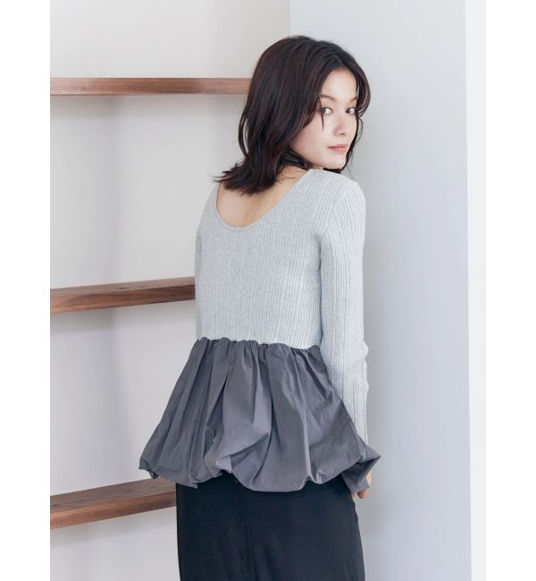 Ungrid「バルーンデザインバックオープンニット」|ニット・セーター|