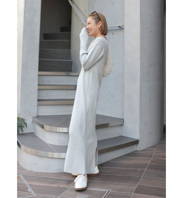 Ungrid「ヘンリーネックニットワンピース」|ワンピース|