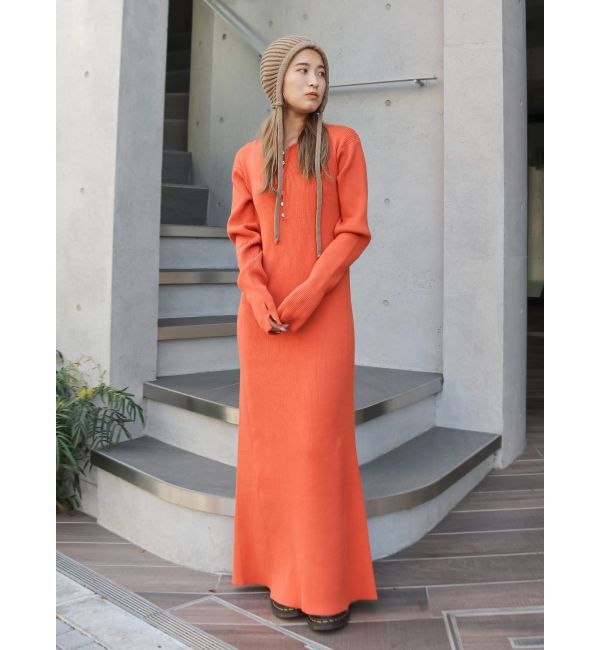 Ungrid「ヘンリーネックニットワンピース」|ワンピース|