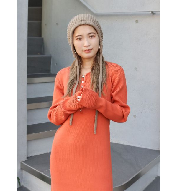 Ungrid「ヘンリーネックニットワンピース」|ワンピース|