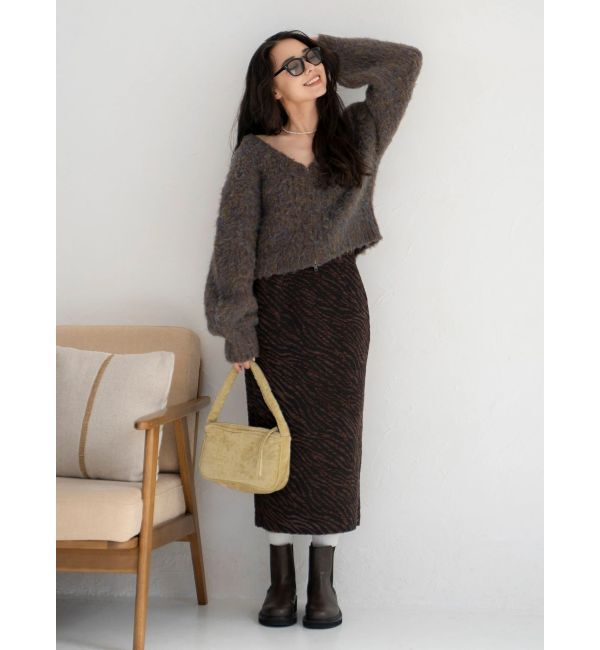 Ungrid「アニマルジャカードスカート」|スカート|