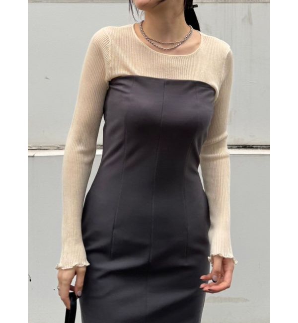 LAGUNAMOON「【WEB限定】シアーリボンニットプルオーバー」|ニット・セーター|