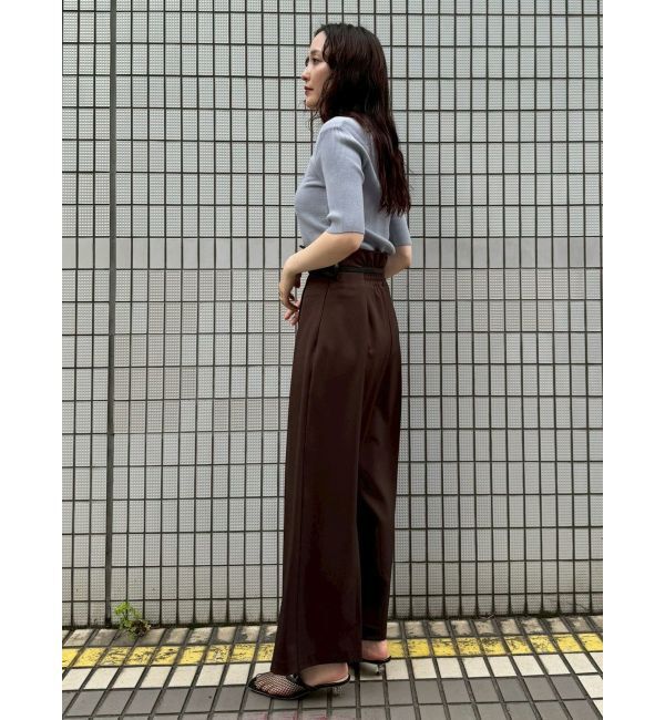 LAGUNAMOON「アシンメトリーリブスリットニットプルオーバー」|ニット・セーター|