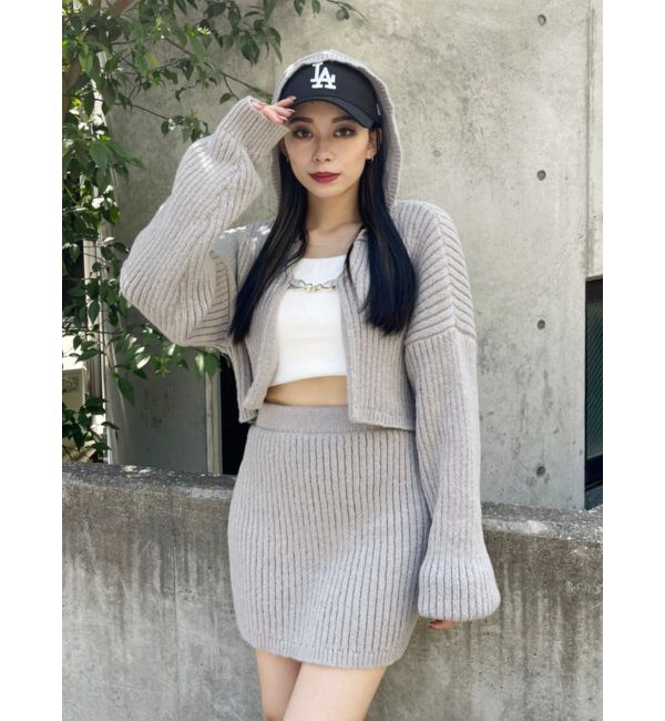 EVRIS「リブニットミニスカート【セットアップ着用可能】」|スカート|