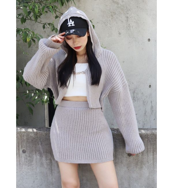 EVRIS「リブニットミニスカート【セットアップ着用可能】」|スカート|