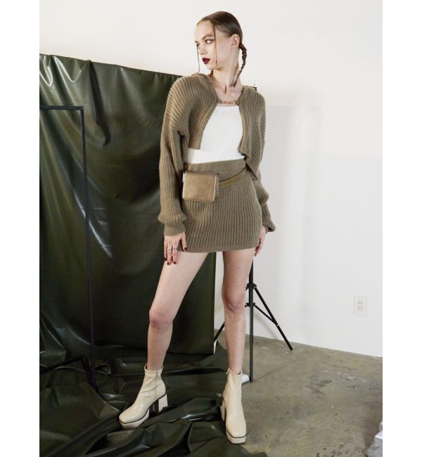 EVRIS「リブニットミニスカート【セットアップ着用可能】」|スカート|