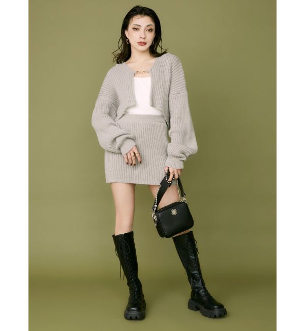 EVRIS「リブニットミニスカート【セットアップ着用可能】」|スカート|