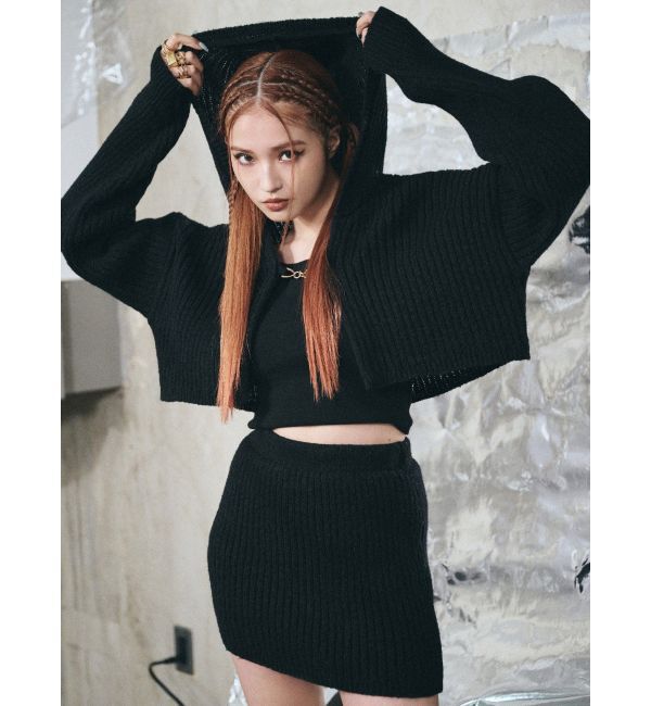EVRIS「リブニットミニスカート【セットアップ着用可能】」|スカート|
