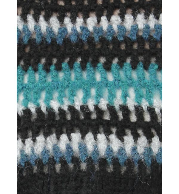 EVRIS「ボーダーメッシュショートニットトップス」|ニット・セーター|